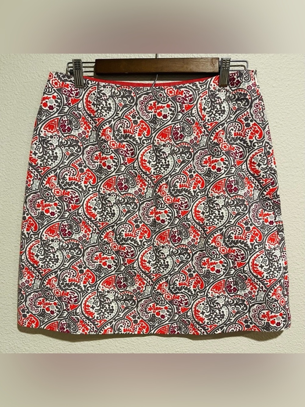 Boden Paisley Floral High Rise Cotton Mini Skirt Size 8 NWOT